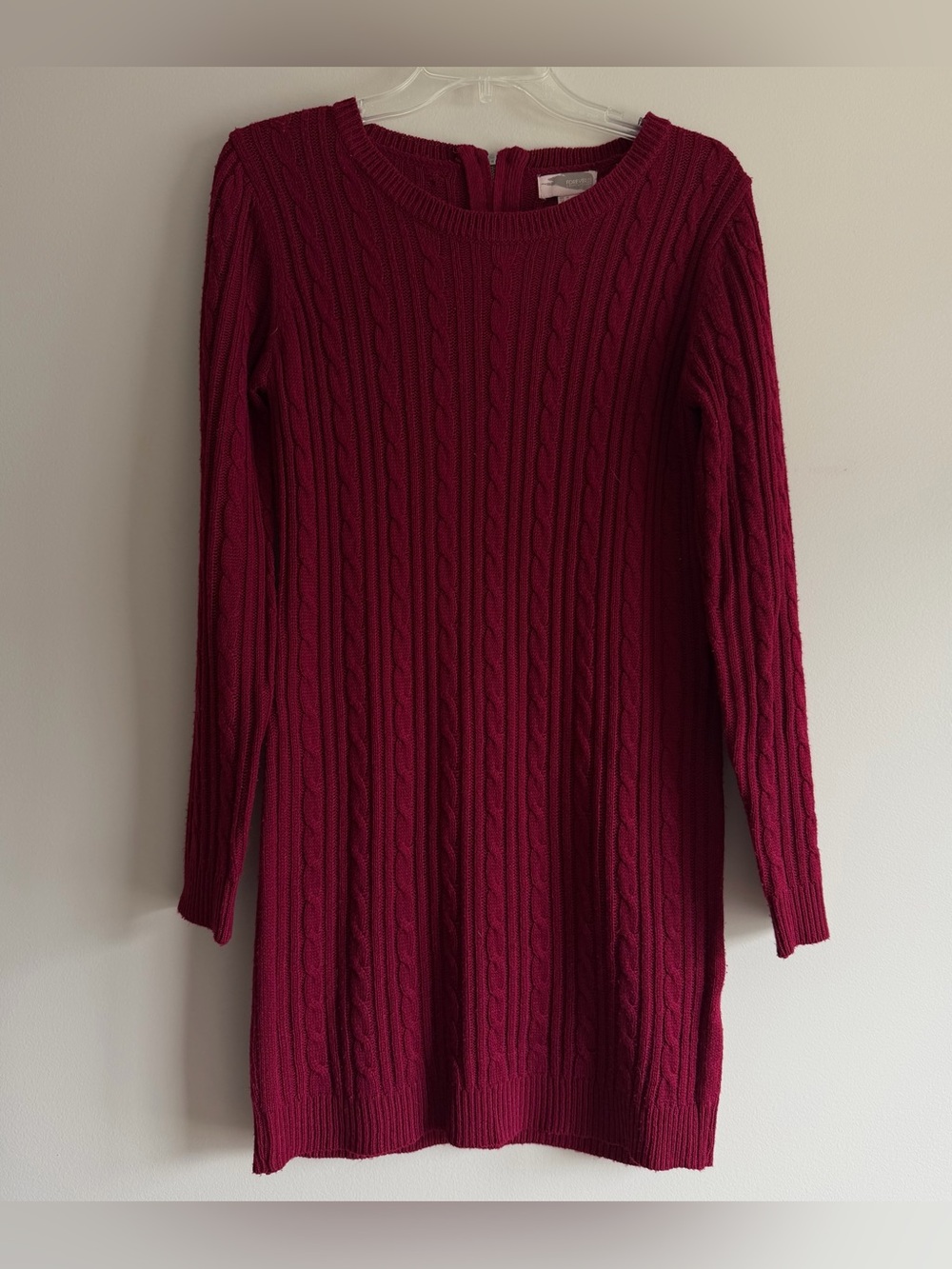 Forever 21 Long Sleeve Cable Knit Sweater Dress